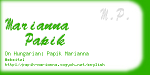 marianna papik business card